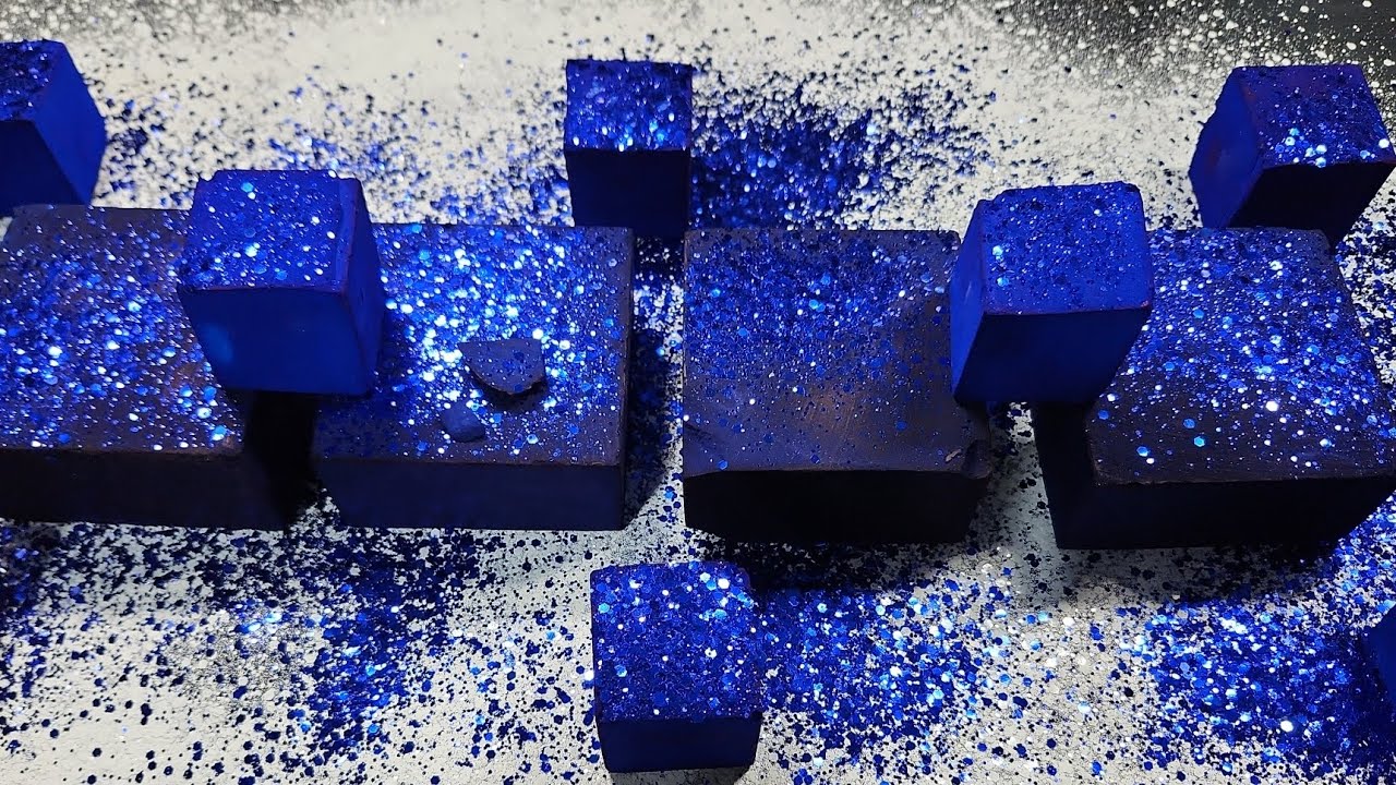 For ‎⁨@chalk.asmr.official⁩  | Dyed Chalk Blocks I Glitter | ASMR I Oddly Satisfying #asmr #fyp 