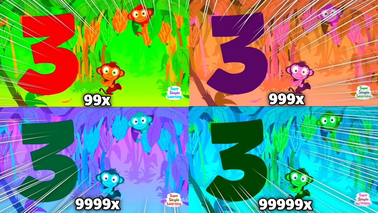 Super Simple Songs Counting Bananas Intro Extreme Boost 999999x Speed ​​Klasky Csupo Effects!