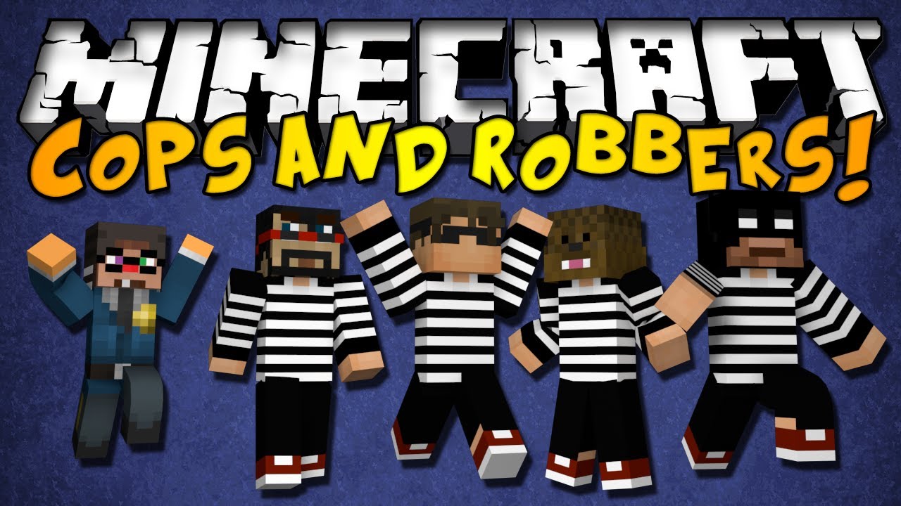 Minecraft Mini-Game: COPS N ROBBERS w/ Chim, Sky, CaptainSparklez, Jerome, & Ryan! (HD)