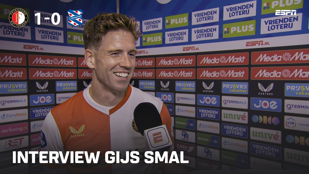 Gijs Smal na Feyenoord - sc Heerenveen: “10 tegen 10, is toch anders dan 11 tegen 11”