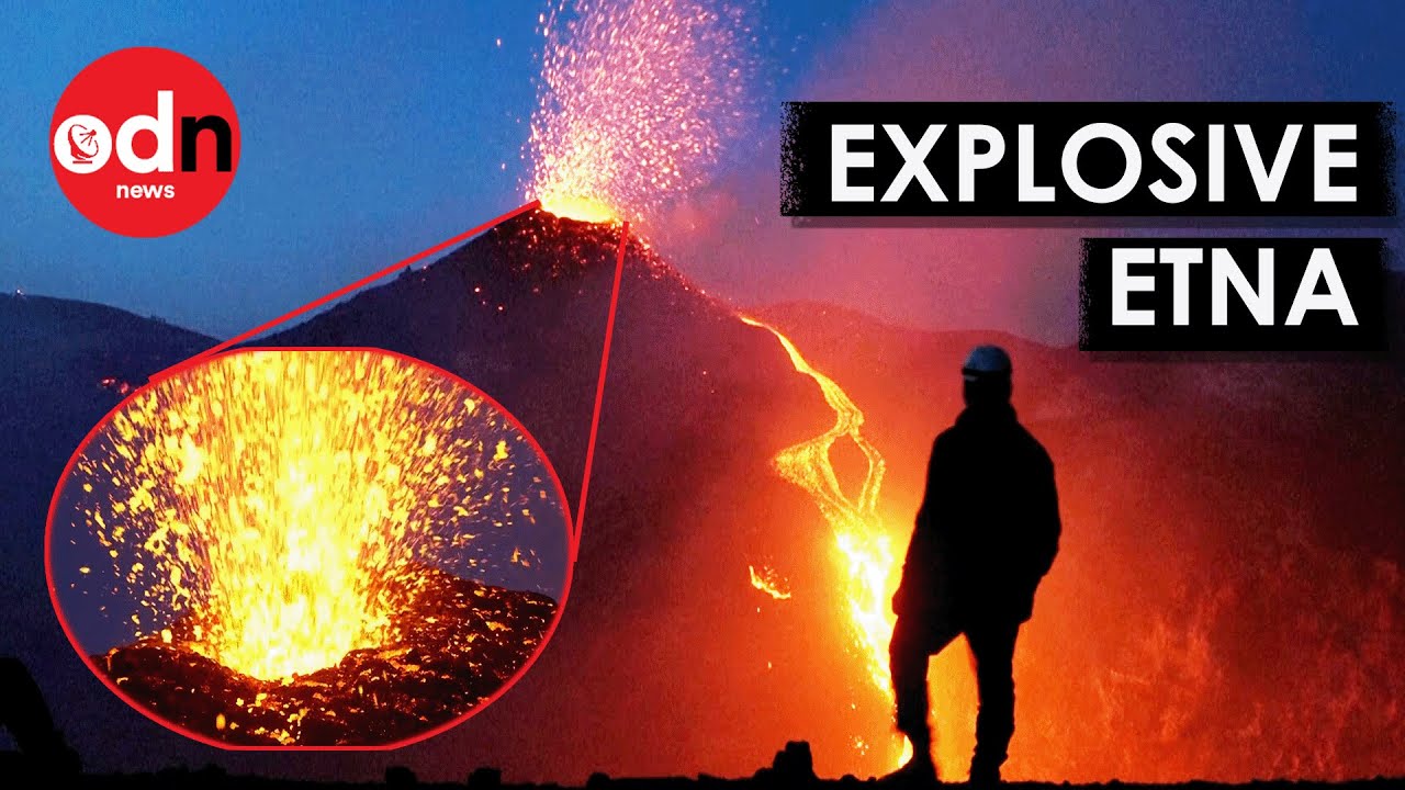 Incredible Drone Footage Shows Mount Etna Roaring With Lava