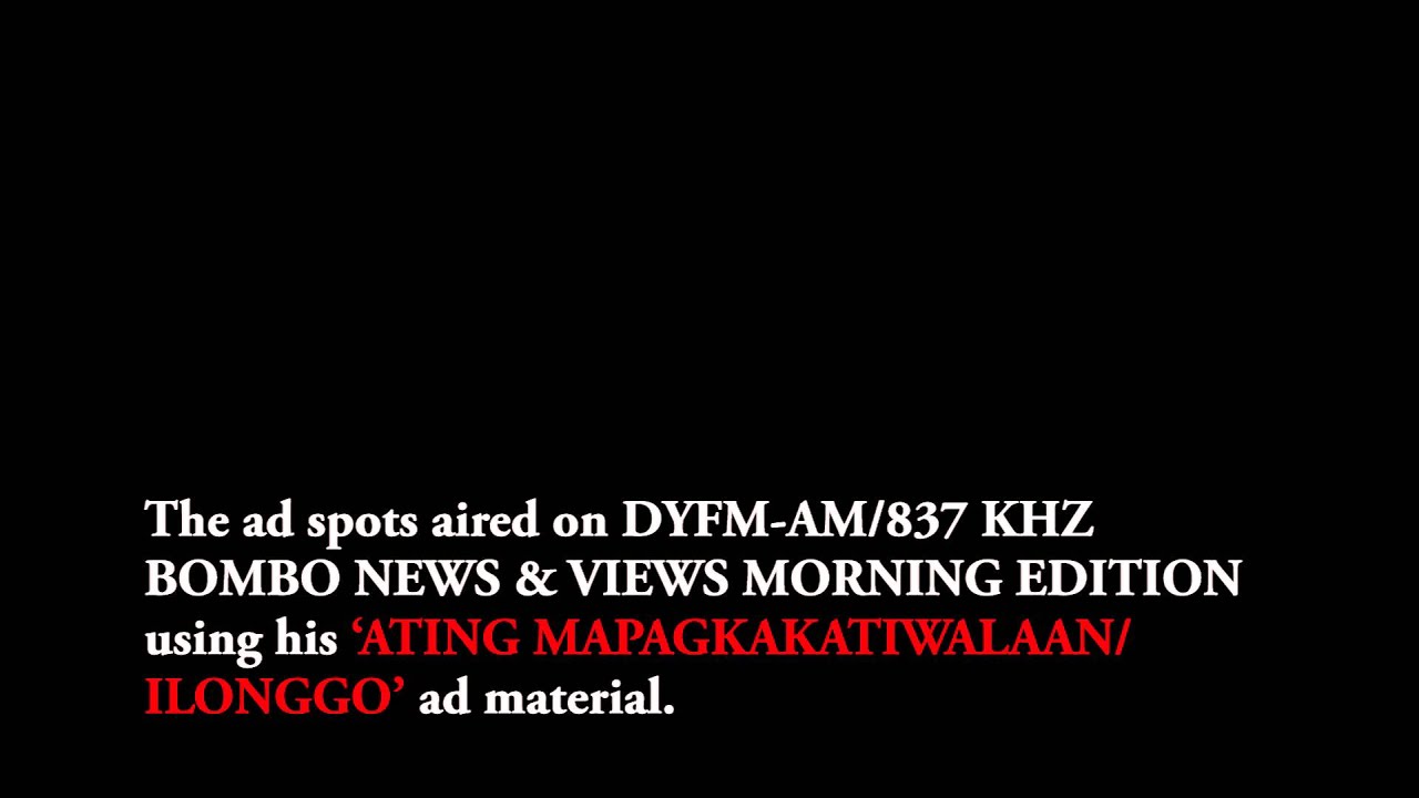 PCIJ | Drilon Denies Pre-Campaign Radio Ad | March 2016