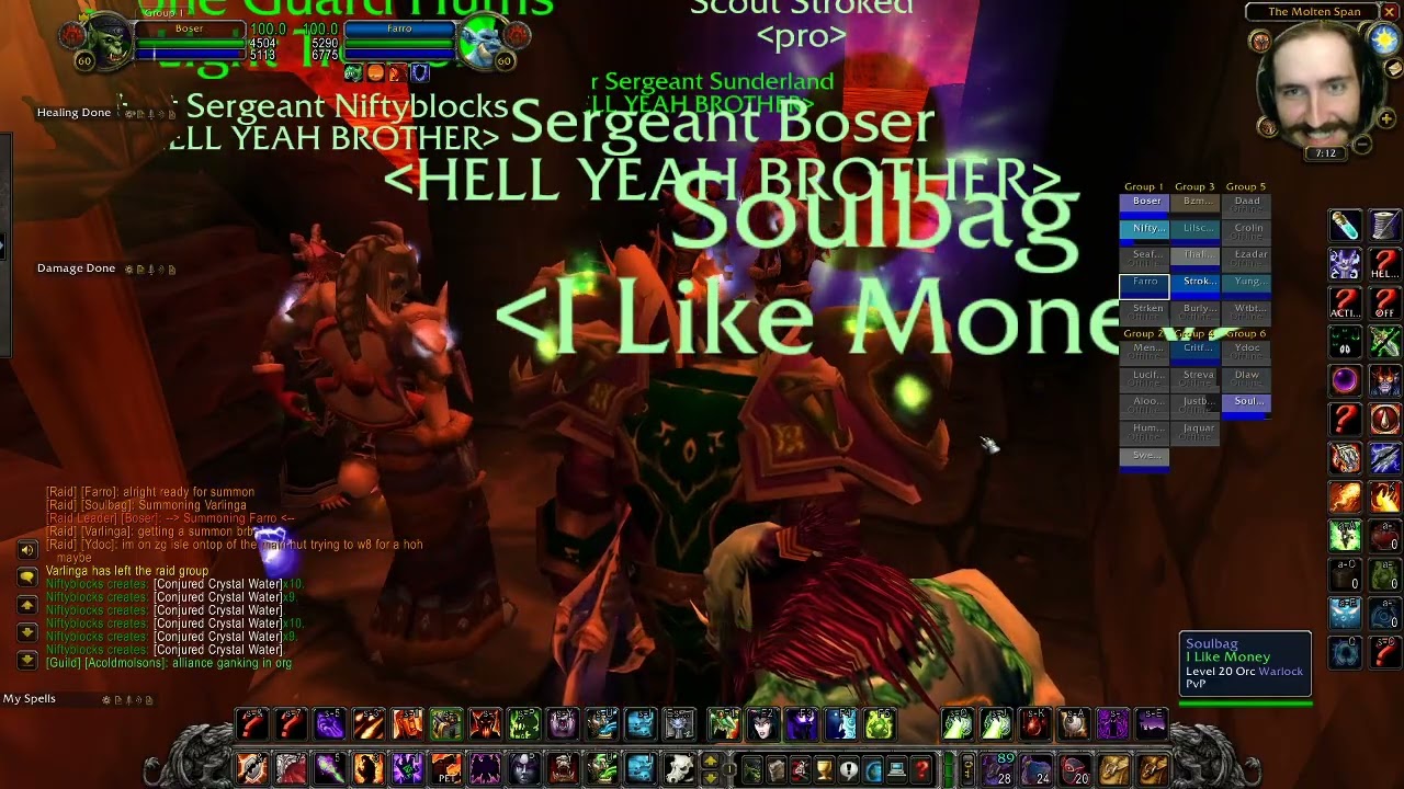 Highlight: 40 Shaman Molten Core FULL CLEAR! Tank POV -- Can I get a HELL YEAH BROTHER?
