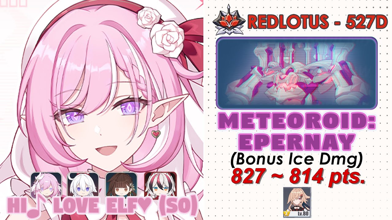 Honkai Impact 3rd:Ex-Abyss RedLotus (527D) V8.5 | Meteoroid: Eperynay(Ice) | HLE(S0) w/ friends.