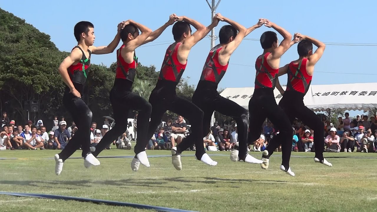 2012鹿児島実業男子新体操部 Aチーム　屋外での演技 Rhythmic Gymnastics