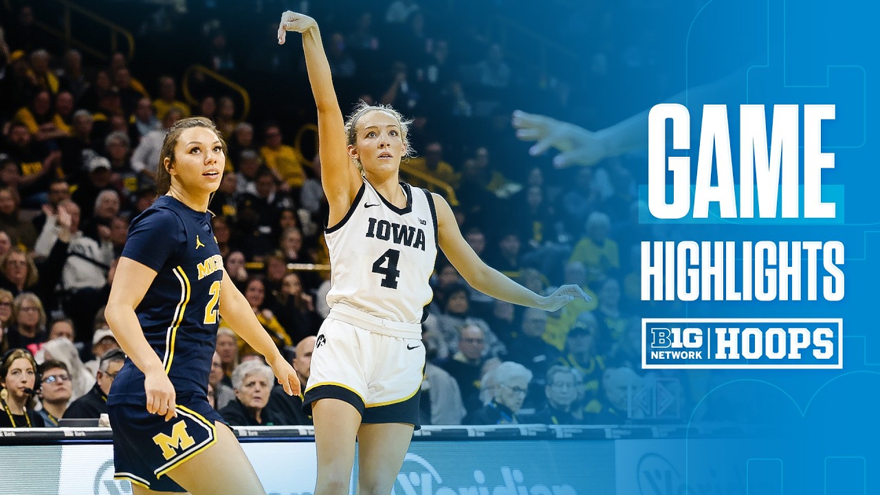 Michigan at Iowa | HIGHLIGHTS | Big Ten Women's Basketball | 02/22/2026