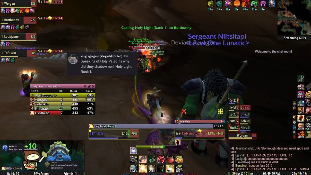 Level One Lunatic Wailing Caverns, Ragefire Chasm 1/5/26