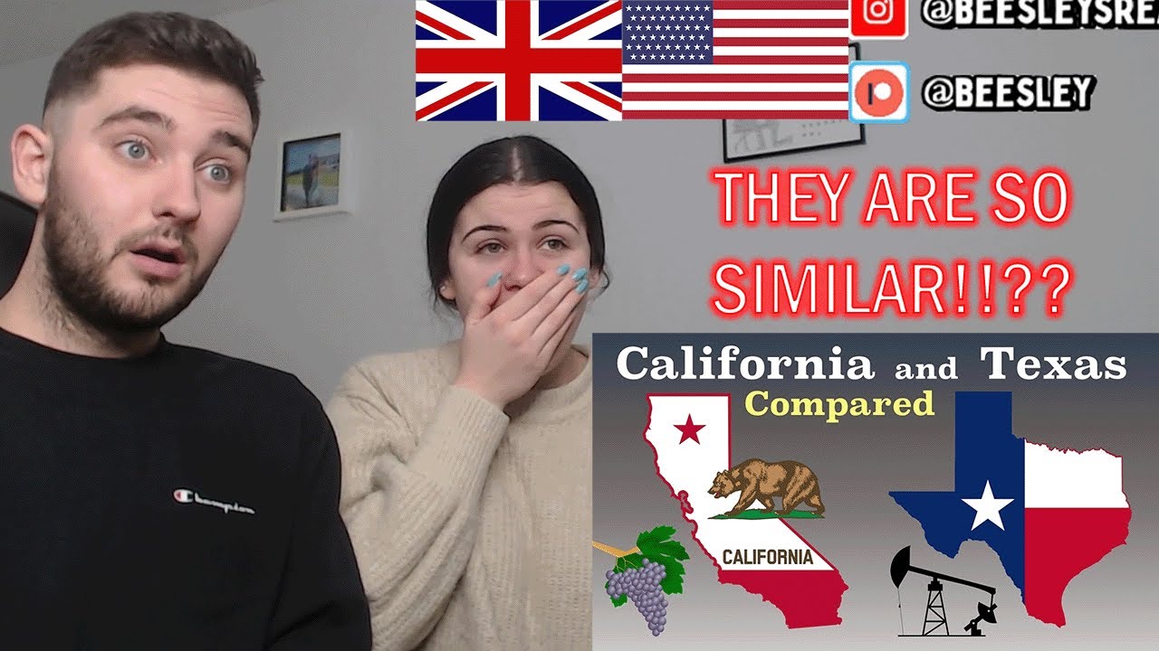 California and Texas Compared | BRITISH COUPLE REACTS