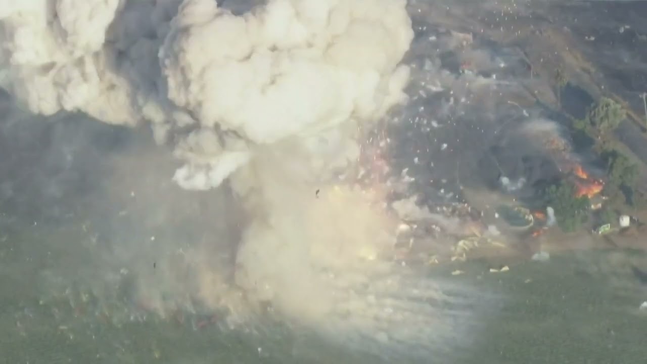 California fireworks warehouse explosion caught on video