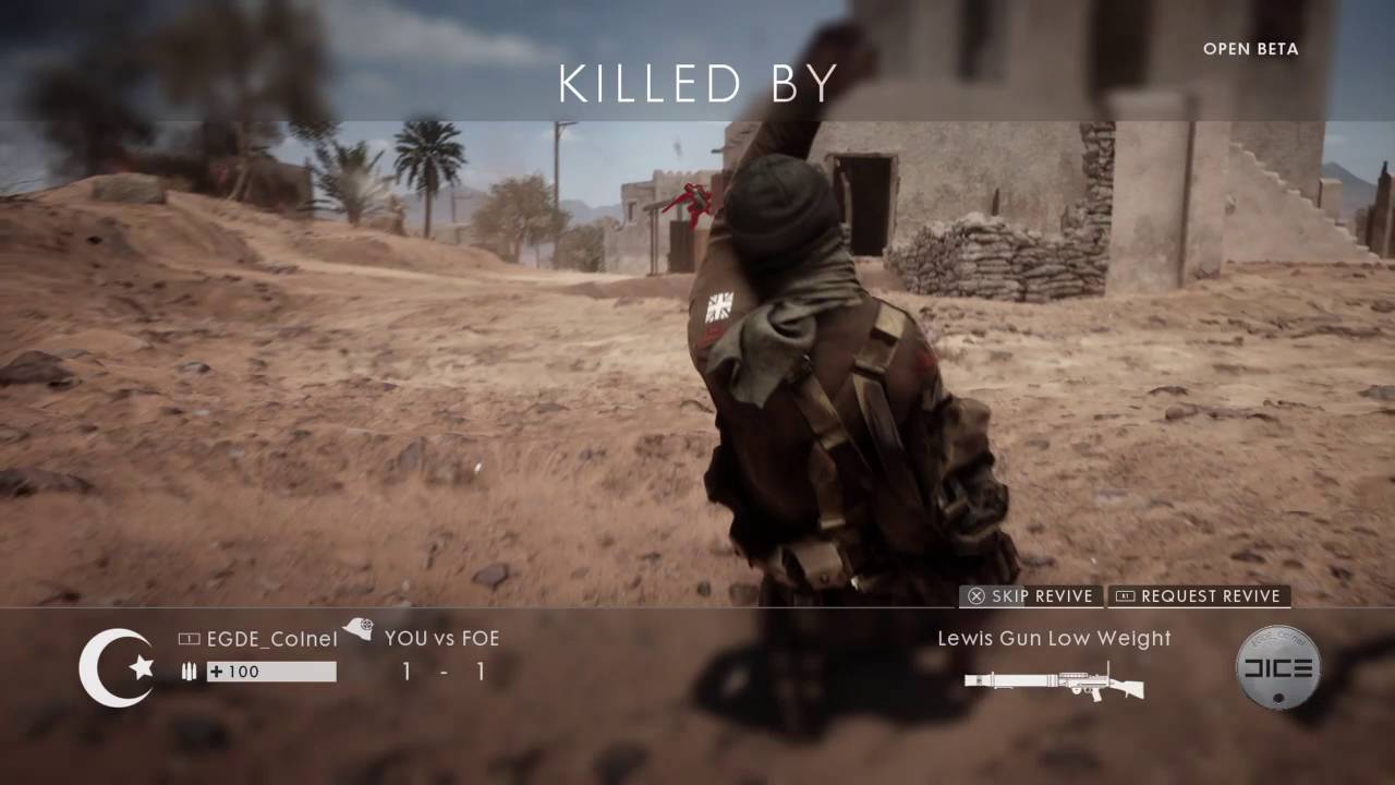 Battlefield&trade; 1 Beta Semi Auto Dabs on death