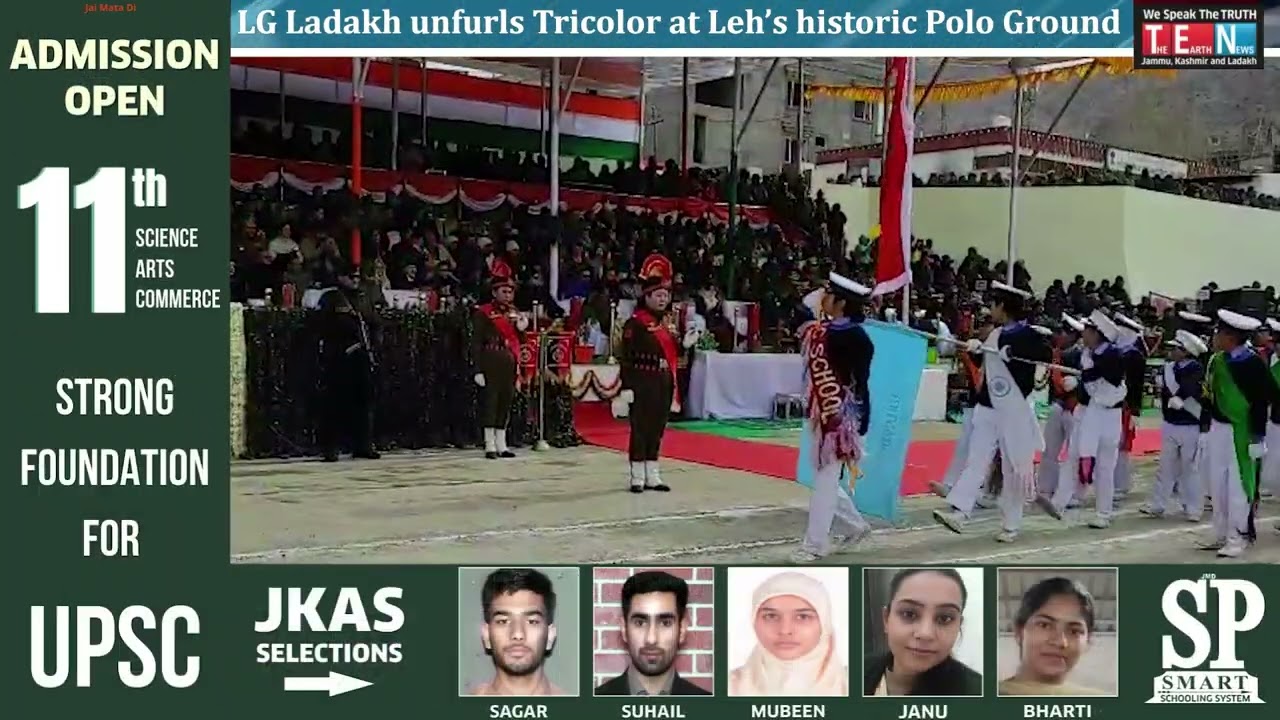 LG Ladakh unfurls Tricolor at Leh’s historic Polo Ground to mark 77th Republic Day celebrations