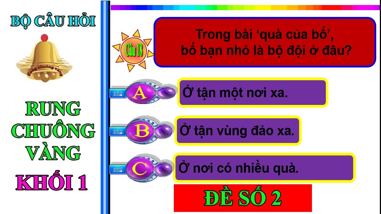 Đề thi rung chuông vàng khối 1 - Đề số 2