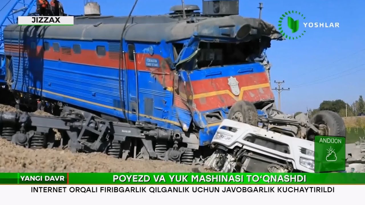 Poyezd va yuk mashinasi to'qnashdi