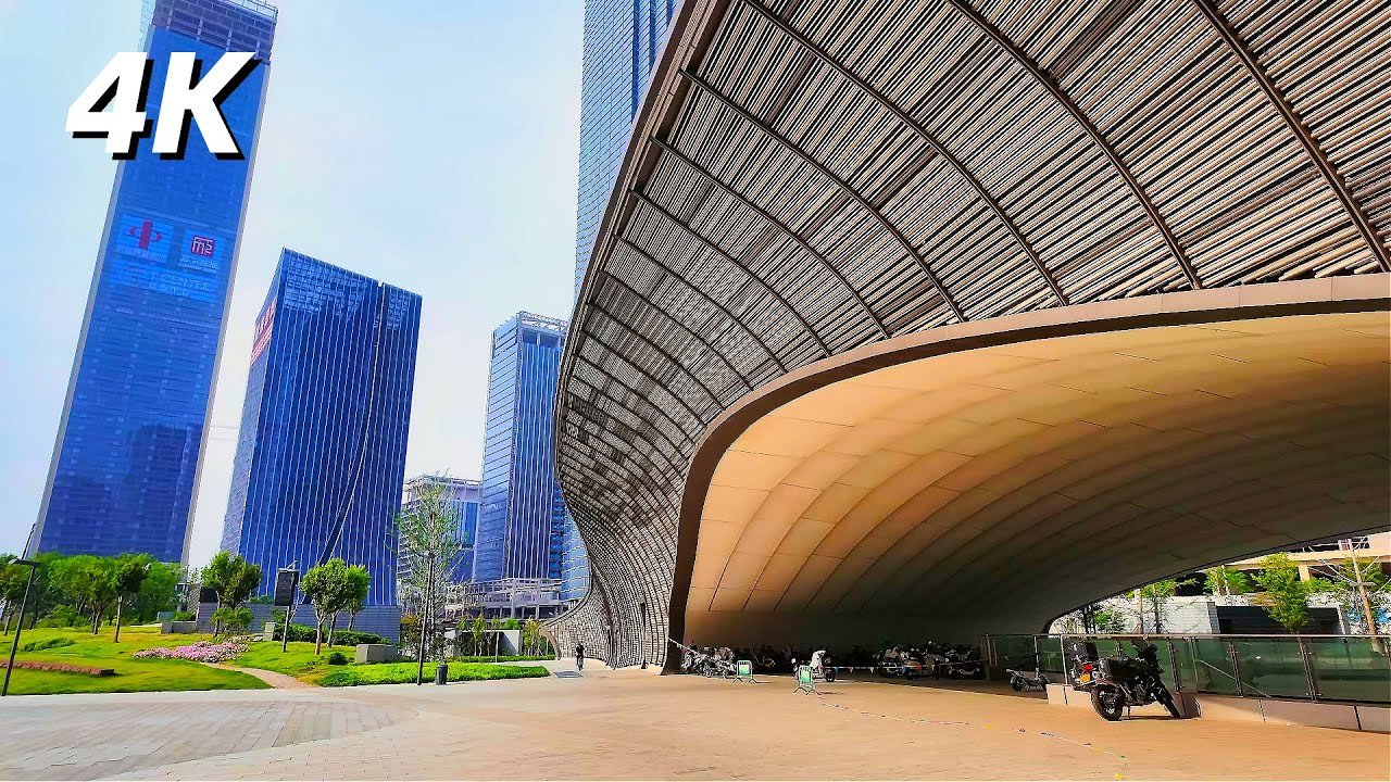 China's Bizarre Buildings, Sci-Fi Urban Zone, Exploring Jinan CBD in Shandong