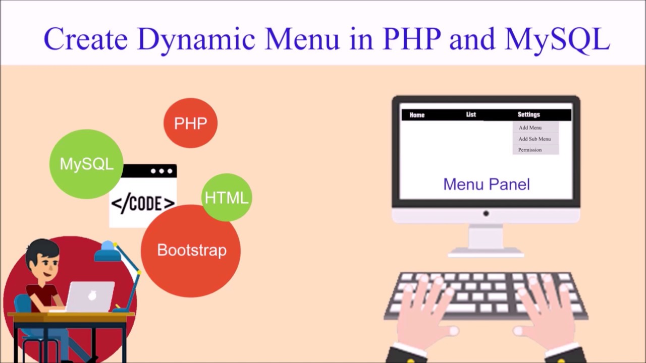 Create Menu Panel | Create Dynamic Menu in PHP and MySQL | Part 1