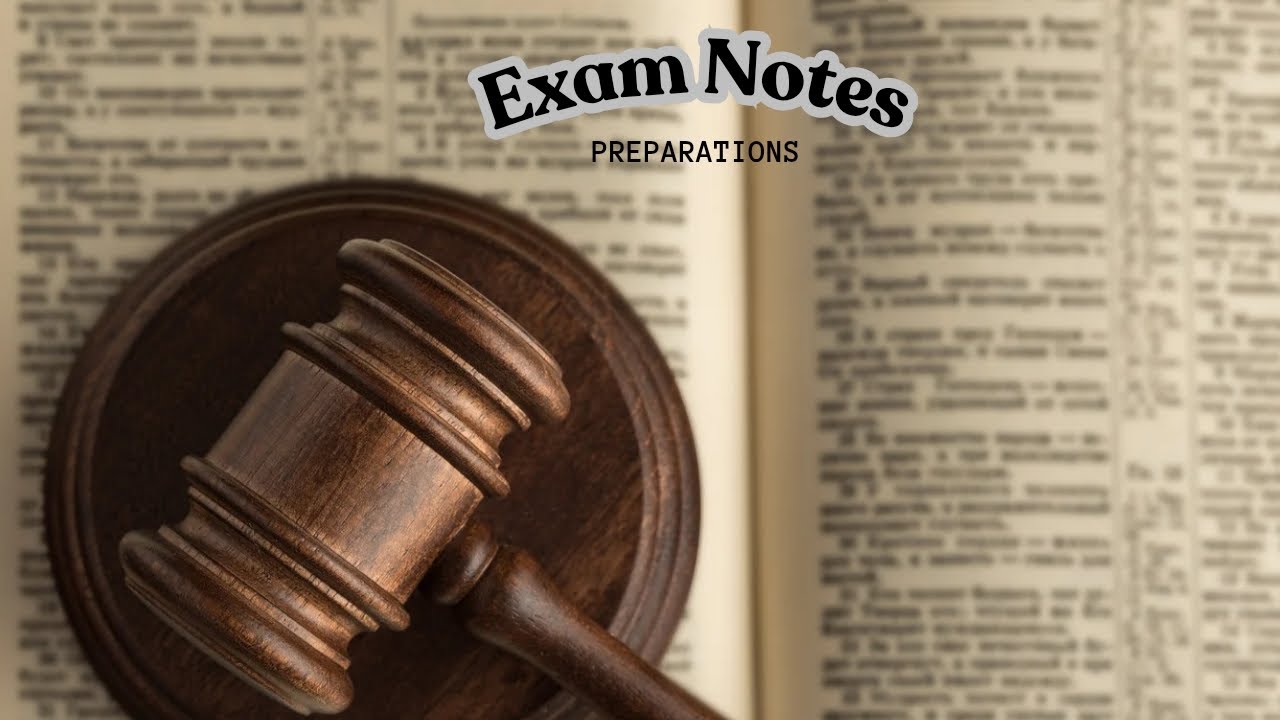 Delhi University LLB semester exams (notes making).