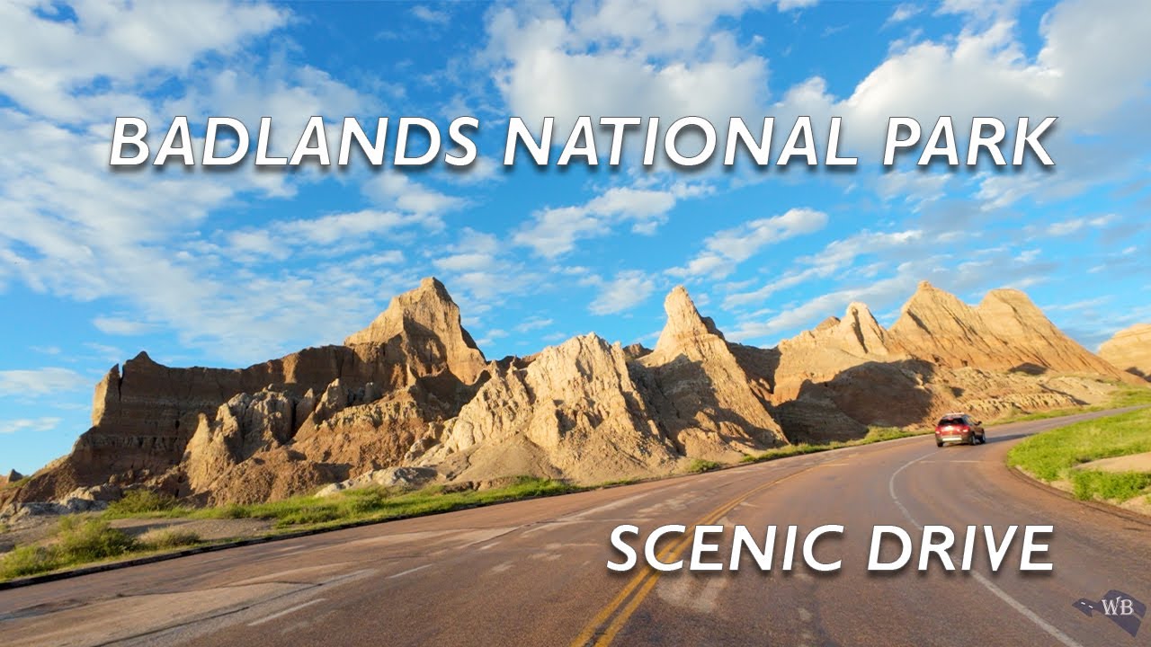 Badlands National Park Scenic Drive at Sunrise, South Dakota | 4K Adventure