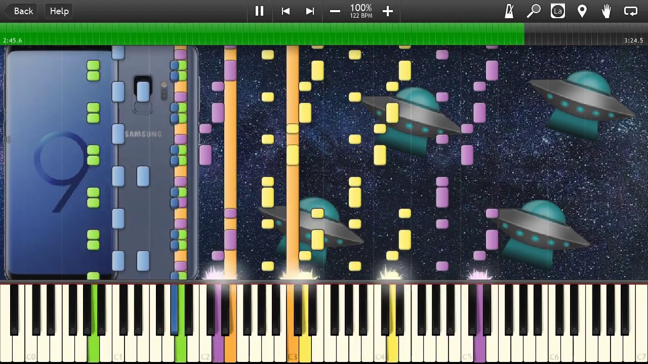 Space Funk Samsung Galaxy S9 ringtone remix [Synthesia]