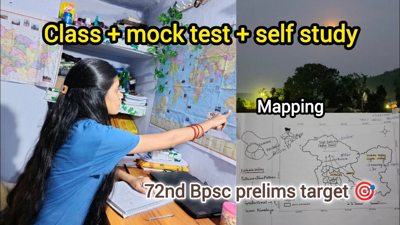 Class + mock test +self study 📚📖|| target 72nd bpsc prelims