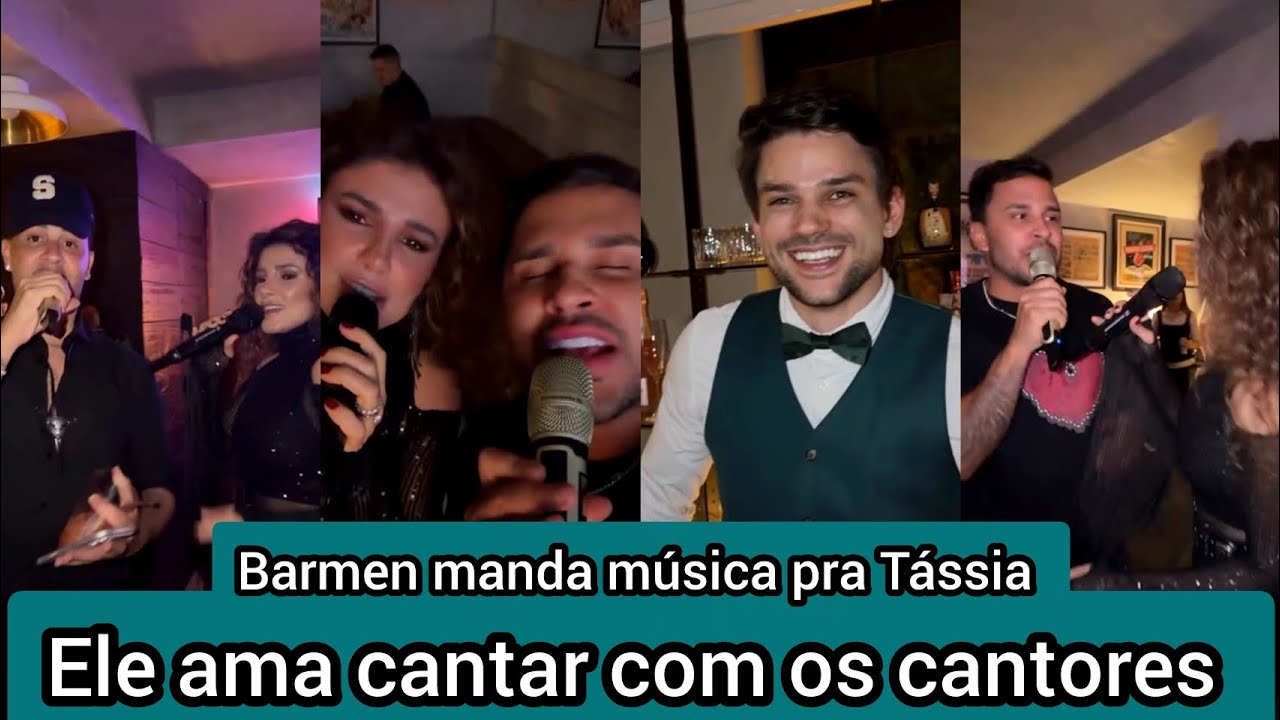 Lucas Guimarães mesmo cansado termina curtindo o barzinho e até cantando com Paula Fernandes 
