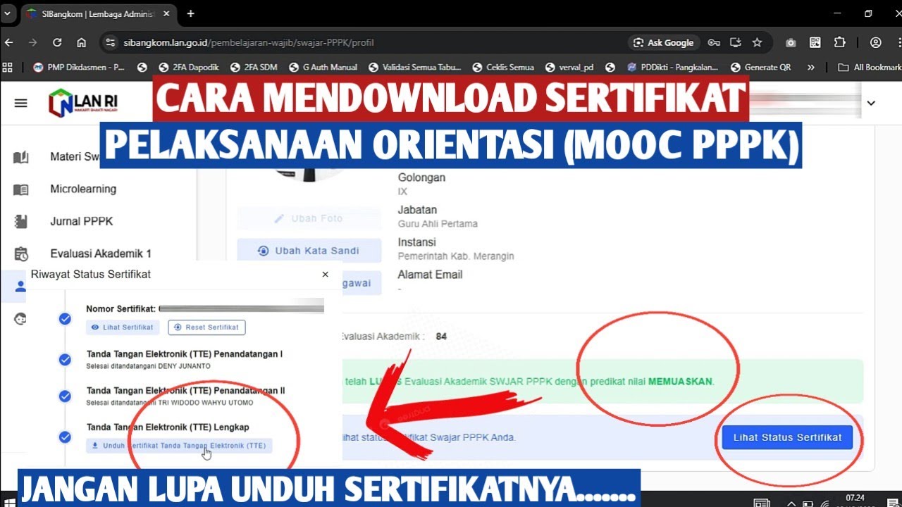 КАК СКАЧАТЬ СЕРТИФИКАТ О ПРОХОЖДЕНИИ ОРИЕНТАЦИОННОГО КУРСА PPPK В ПРИЛОЖЕНИИ SWAJAR PPPK
