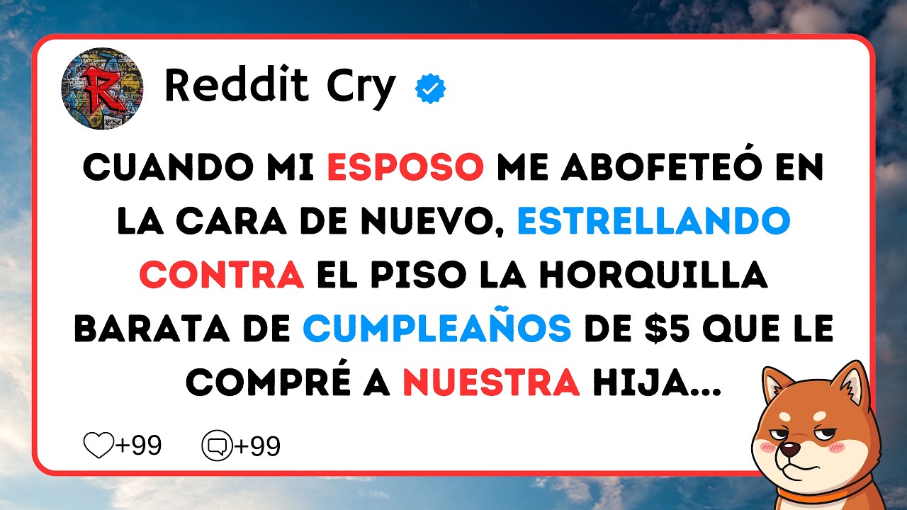 cuando mi esposo me abofeteó en la cara de nuevo, estrellando contra el piso la horquilla barata...