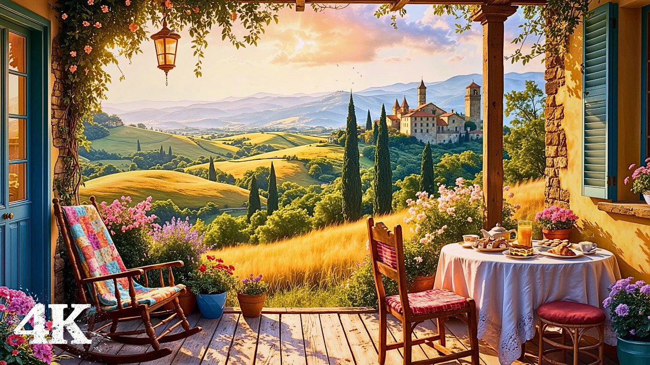 Brunch with an Idyllic Tuscan View | Reset Your World with Calming Birds & Gentle Breeze