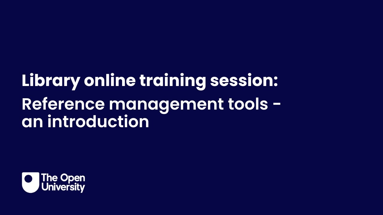 Reference management tools - an introduction