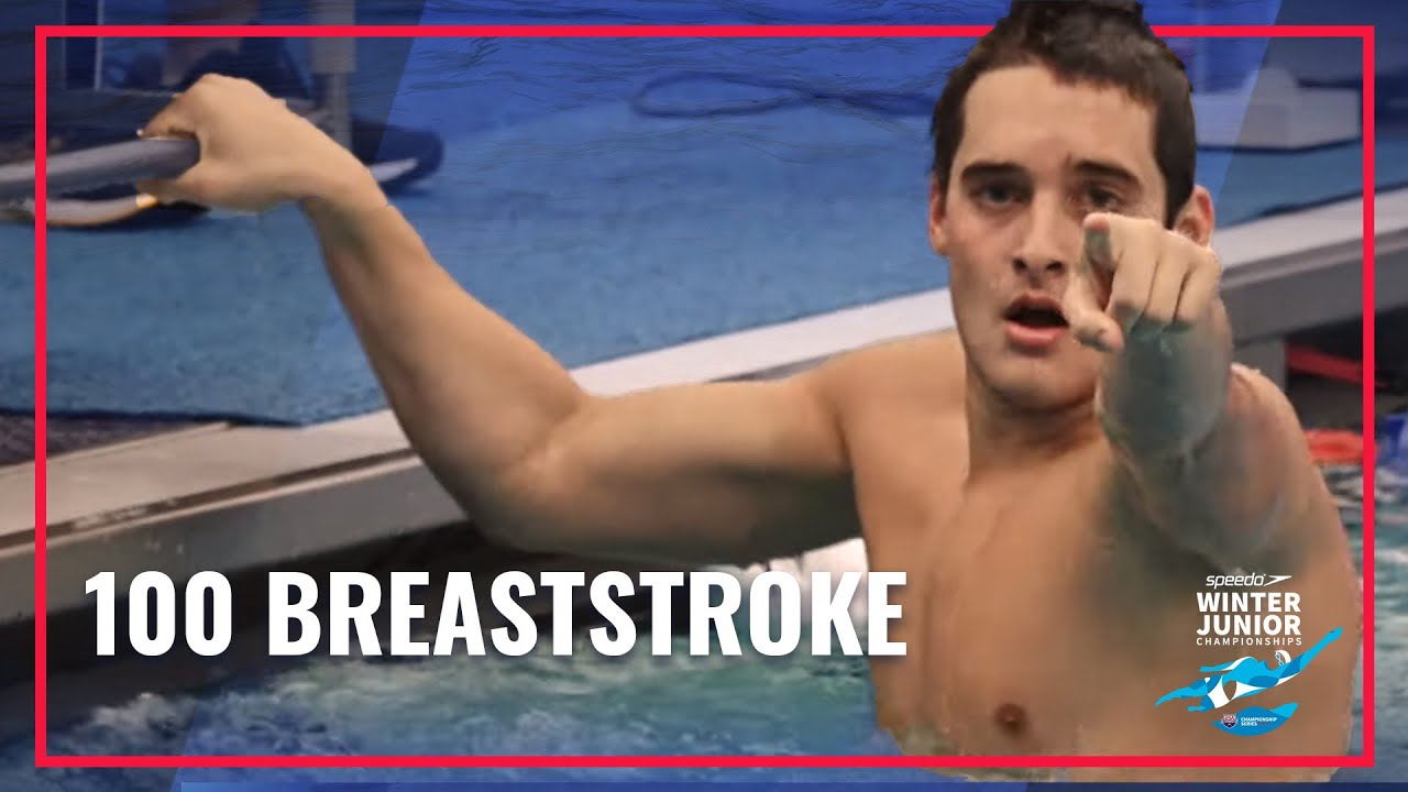 Will Heck Wins Men's 100 Breaststroke | 2022 Speedo Winter Junior Championships East