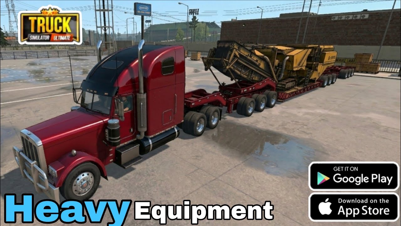 Heavy🤯 equipment delivery in Truck simulator 🚛 ultimate gameplay 🎮
