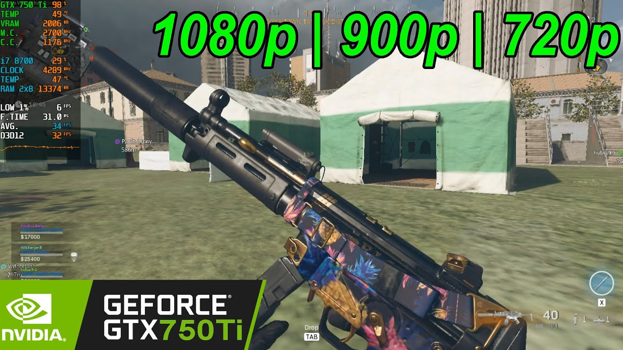 GTX 750 Ti | Call of Duty: Warzone Season 4 - 1080p, 900p, 720p