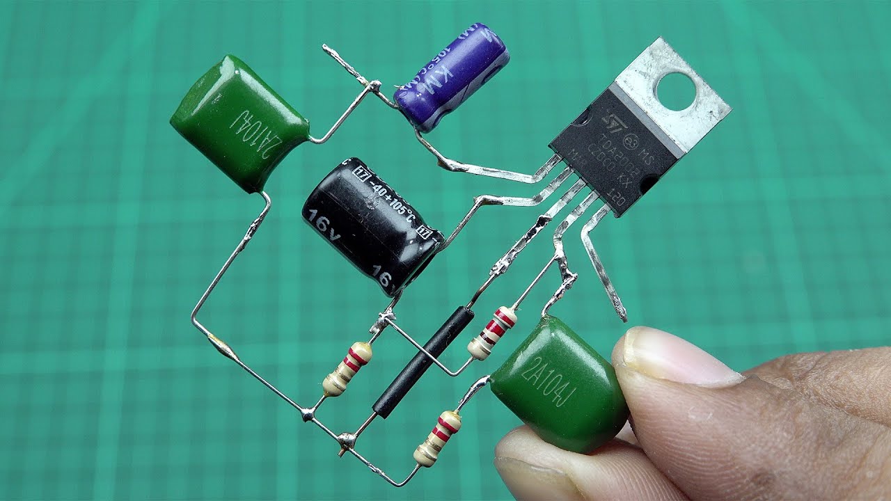 Powerful Audio Amplifier Circuit Using TDA - 2002 (Bass Boosted Circuit)