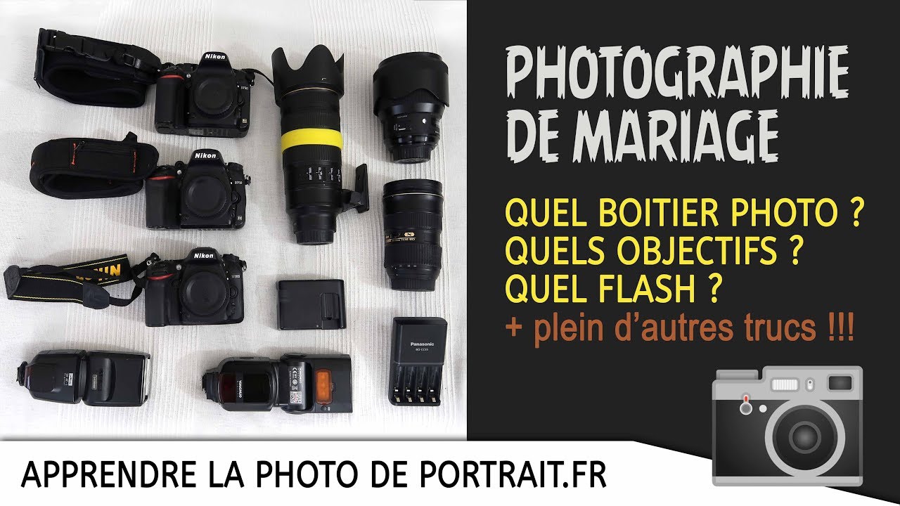 Le MATÉRIEL PHOTO du PHOTOGRAPHE DE MARIAGE !!! Boitier, Objectifs, Flash...