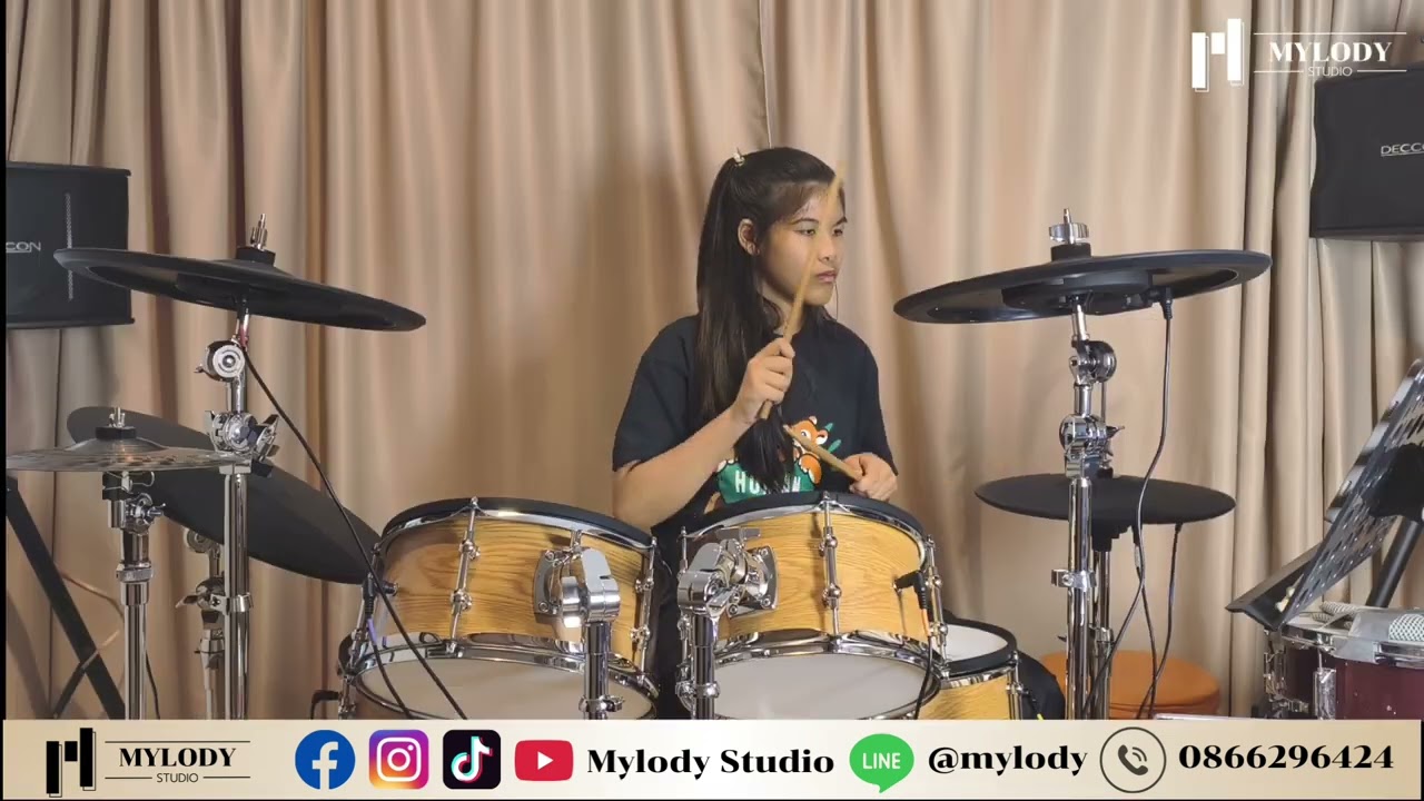 Smoke on the water Drum Cover by พอดี