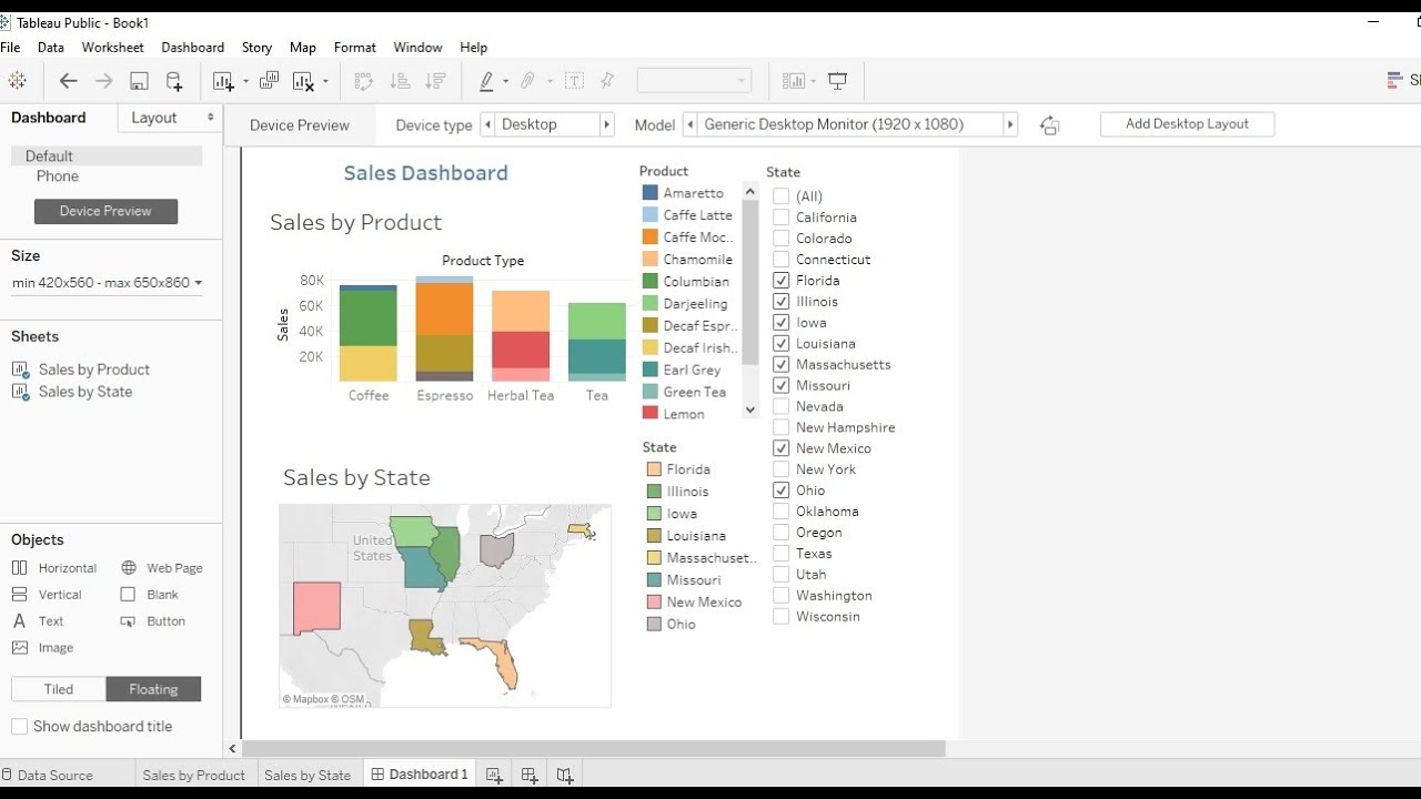 Tableau Tutorial for Beginners | Getting Started | How to create a Dashboard