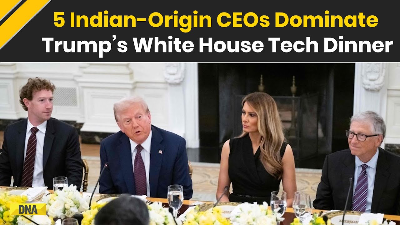 Trump News: 5 Indian-Origin CEOs Lead Trump&rsquo;s White House Tech Dinner | World News