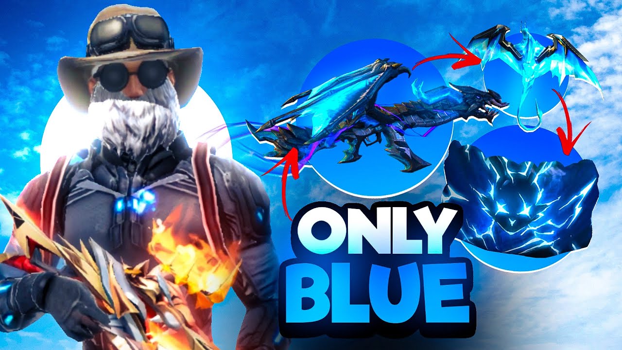 Free Fire But Everything Blue🔵 Challenge in Solo Vs Squad 💪HAKAI TV