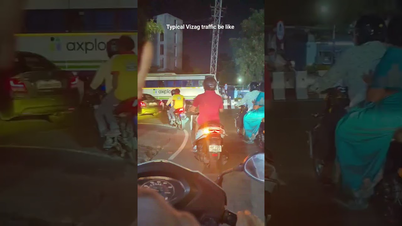 Typical night traffic in Vizag, India. #vizag  #traffic #timelapse #India #youtubeshorts