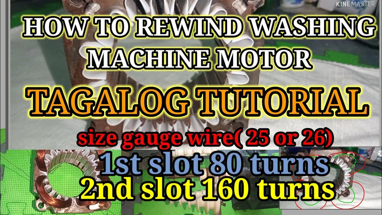 HOW TO REWIND WASHING MACHINE MOTOR    (PART 1)