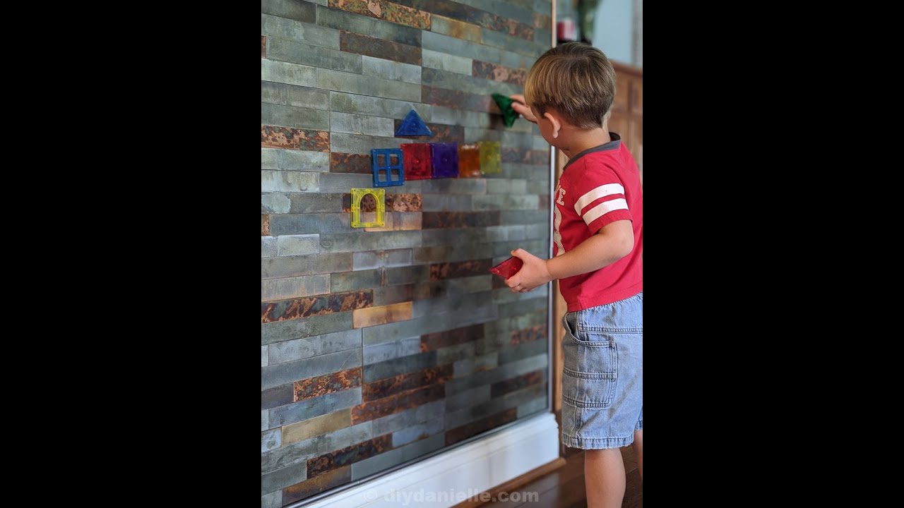 DIY Kitchen Feature Wall with Metal Stick-On Backsplash &ndash; Transform Your Space!