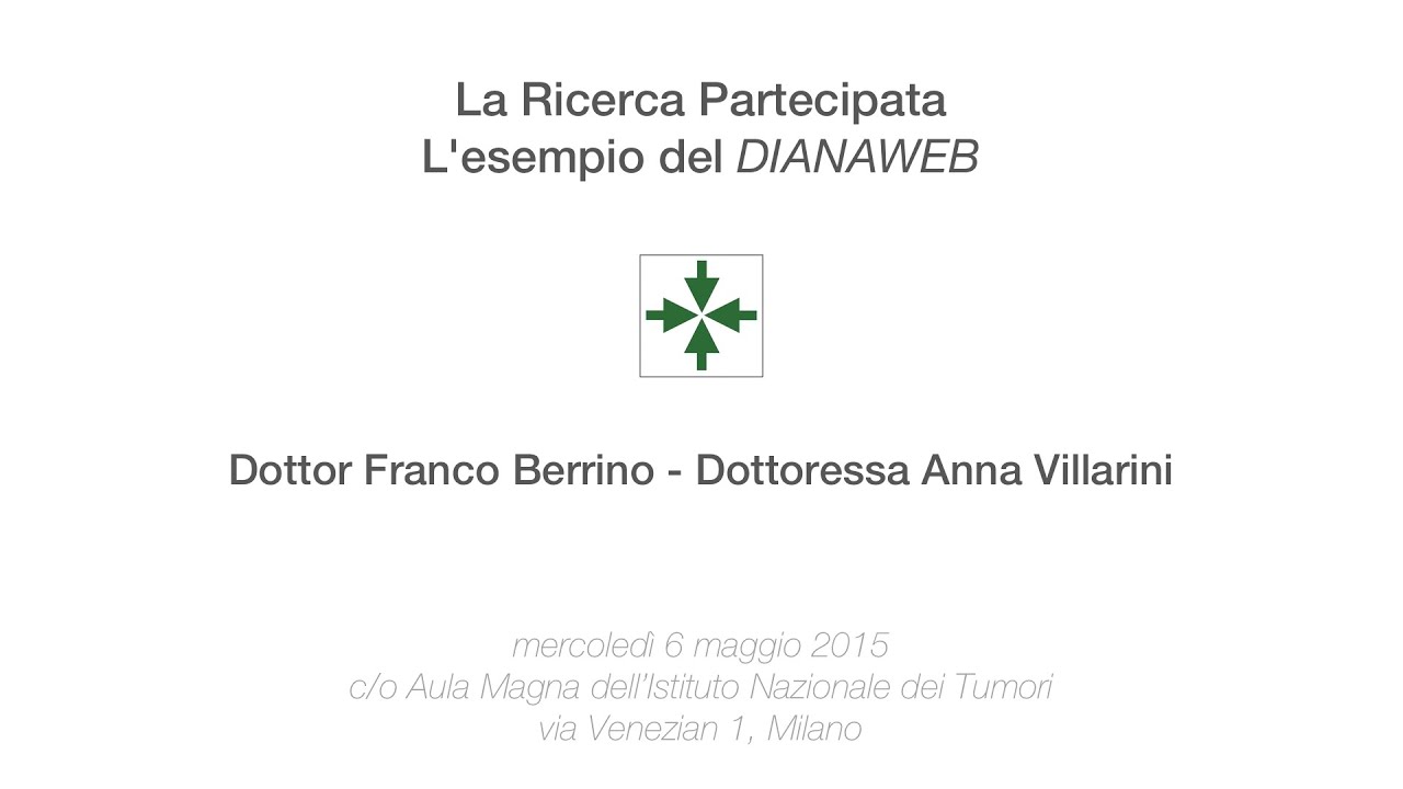 La ricerca partecipata: l’esempio del DIANAWEB