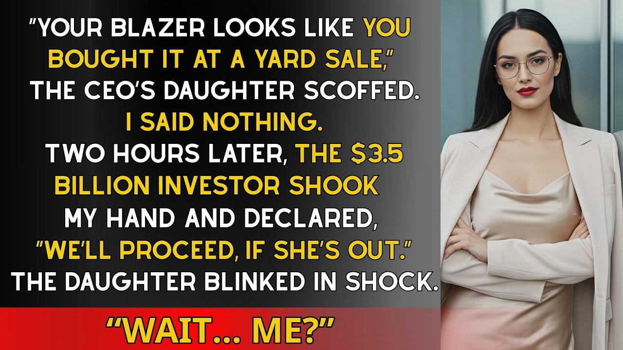 She Laughed at My Cheap Suit — The $3.5B Investor Had the Last Word ¦ Quiet Corporate Revenge