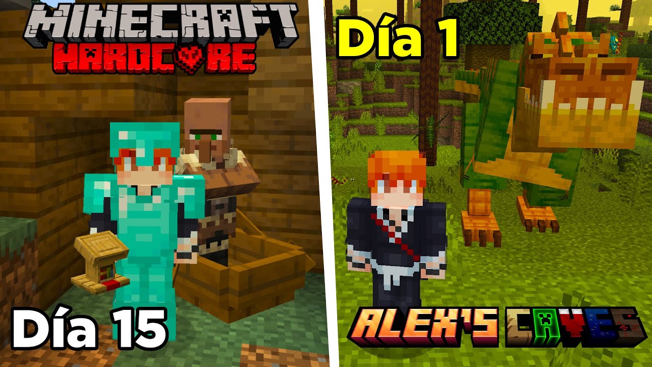 🔴 365 Días REALES en Minecraft Hardcore Día 15 + Cuevas Épicas: Alex's Caves