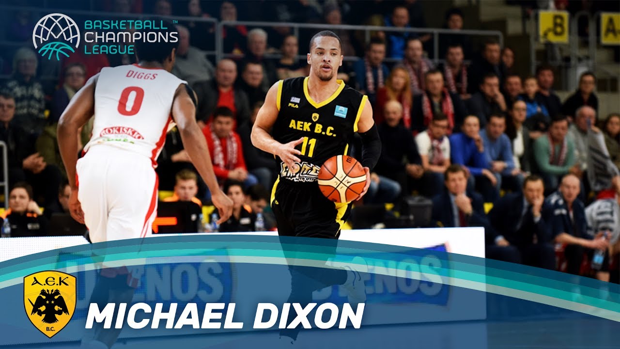 Michael Dixon's 8 3-pointers - Szolnoki Olaj v AEK - Basketball Champions League