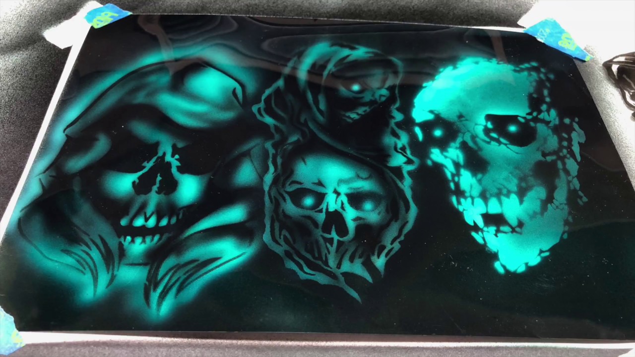 Airbrush Stencils for RC 3pcs Skull set