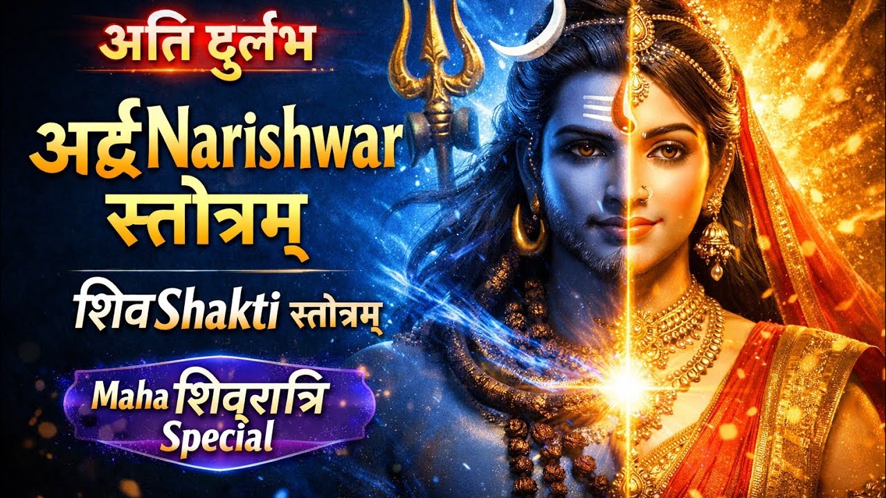 15 February Shivratri | Ardhanarishwar Stotram | अति दुर्लभ स्तोत्रम् 🔱 | Must Watch Today #mahadev 