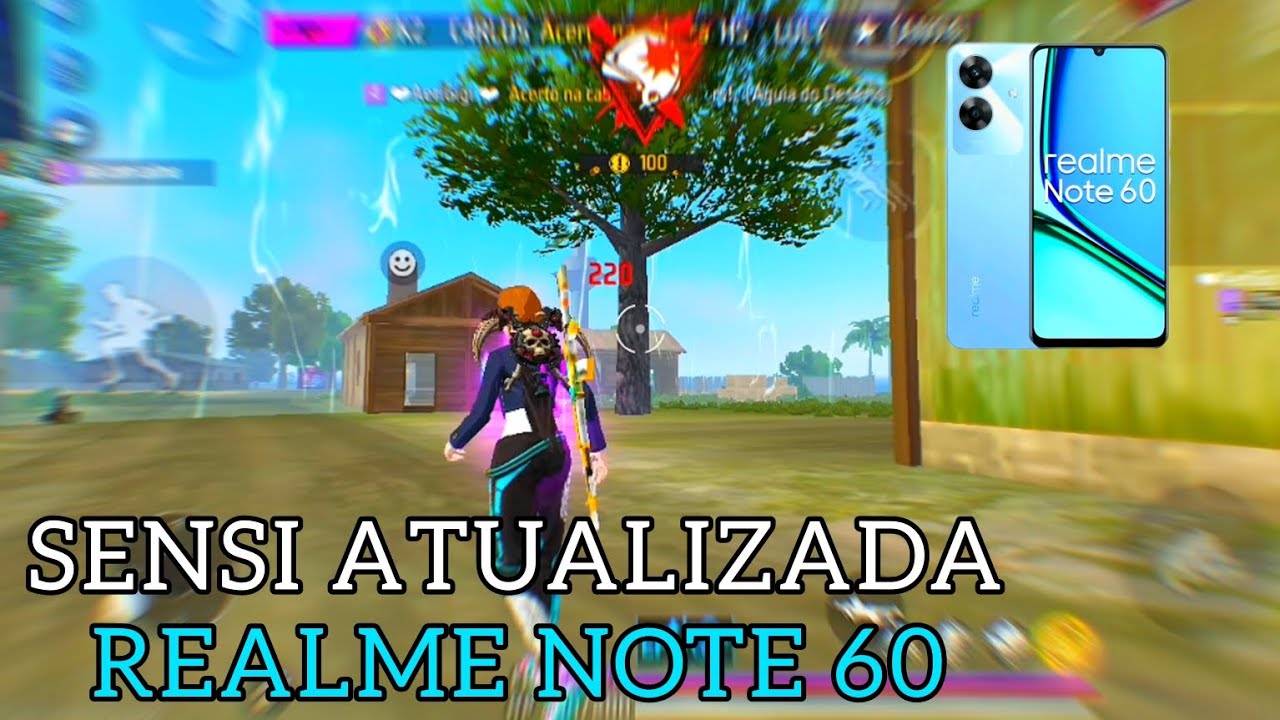 SAIU MELHOR SENSIBILIDADE REALME NOTE 60 NOVA ATUALIZAÇÃO FREE FIRE 2026