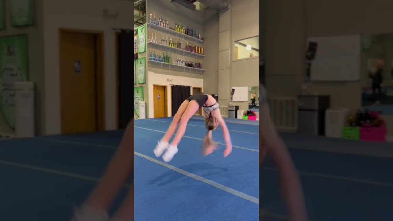 OVERCOMING A HANDSPRING MENTAL BLOCK #tumblechef #tumbling #cheer #Shorts