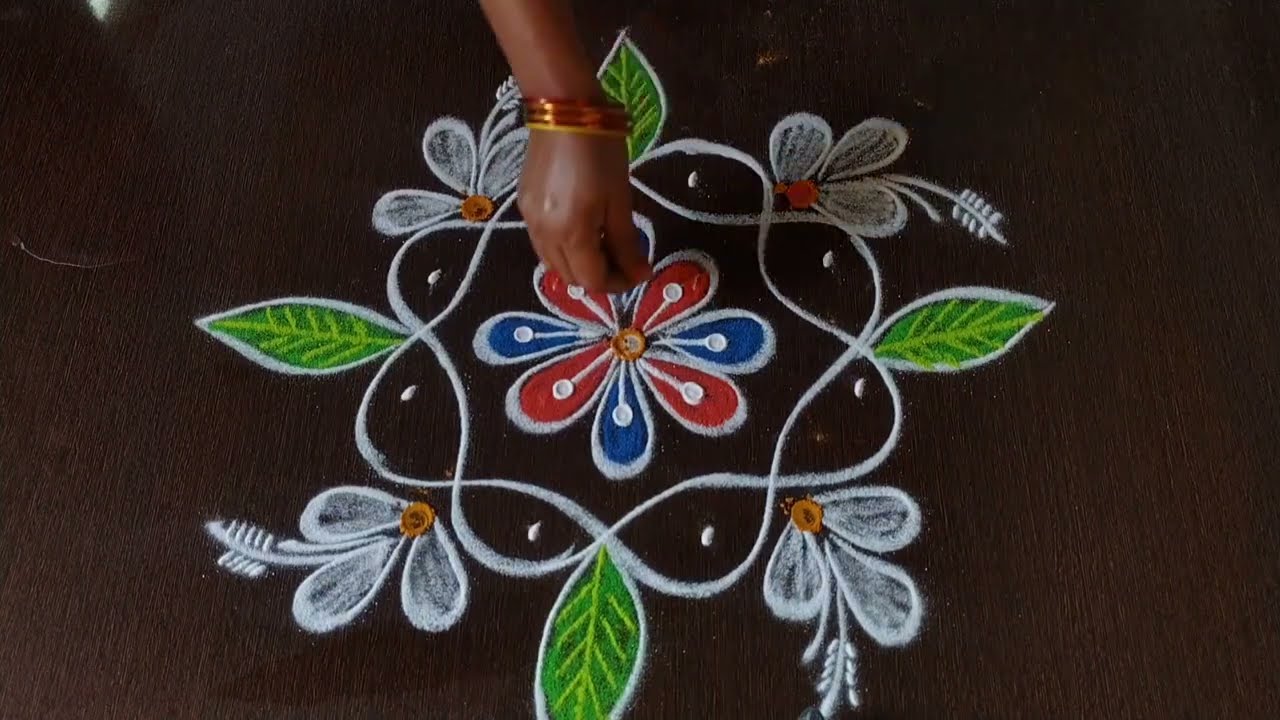 Daily New rangoli #rangoli #muggulu #smallrangoli #daily muggulu #subscribe 