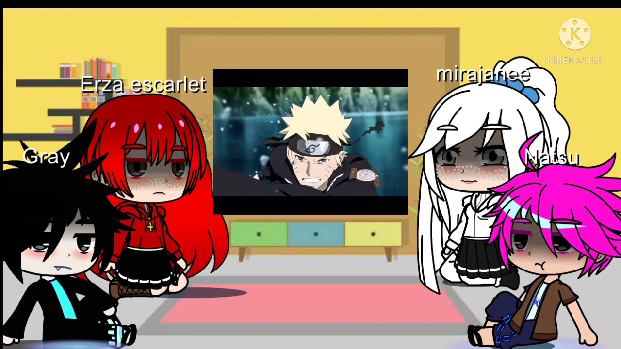 fairy tail reacciona a naruto parte 2 | gacha club